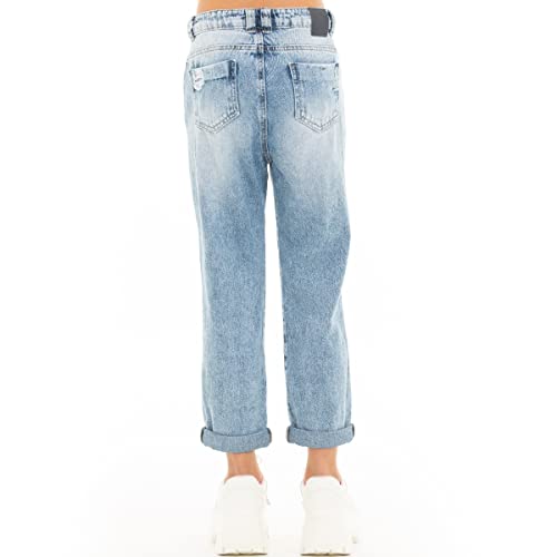 Nauty Blue Girls Jeans High Rise Ripped Boyfriend Jean - Teen Jeans For Casual Occasions For Girls 14-16 Years (Large) #TOP3