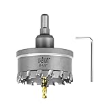 SALI 2-1/2'(64mm) TCT Hole Saw Kit Tungsten Carbide Tipped Hole Saw Drill Bit with Titanium-Plated Pilot Drill bit for Metal, Stainless Steel, Iron, Plastic
