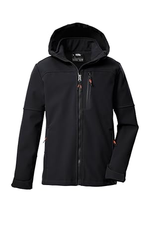 killtec Jungen Softshelljacke mit Kapuze KOW 226 BYS SFTSHLL JCKT schwarz 128 43515-000
