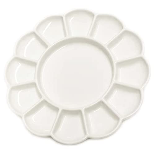 La Mejor Recopilación de Bandejas de mezcla Top 10. 45 Cndiyald Paleta de Acuarela de cerámica, Bandeja Mezcla Pintura para Aceite acrílico Gouache, Herramienta Estudio Suministros Pintura Artista