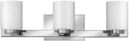 Hinkley Miley Contemporary Modern Three Light 180W G9 Bathroom Vanity Fixture, Chrome