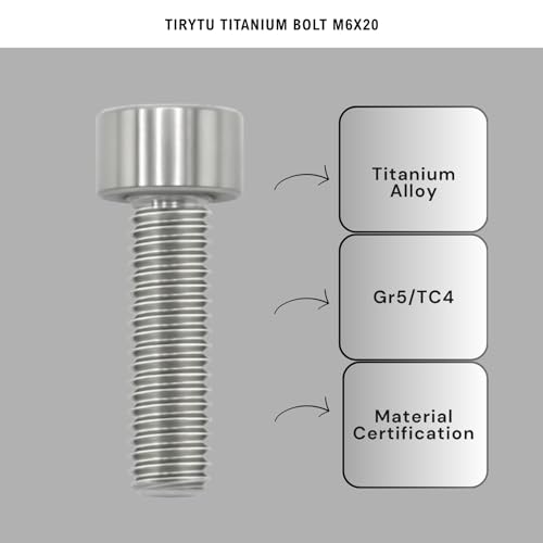 Image of Lightweight Titanium Bolts M6x20, Natural Color