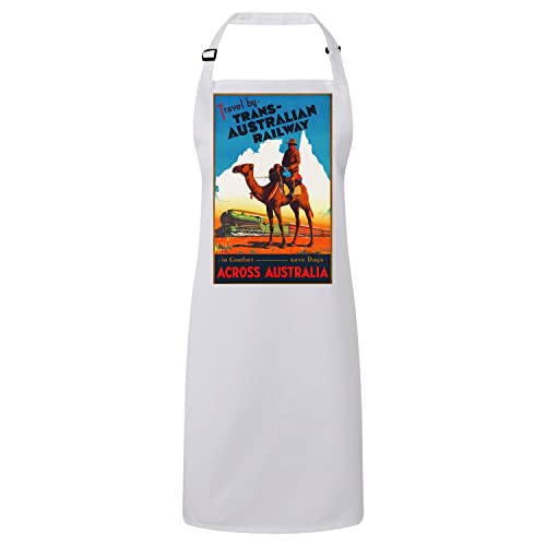 Tablier Australie voyage retro pour cuisiner et recevoir vos invités avec élégance