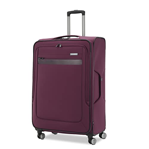 Image of Samsonite Ascella 3.0 Lightweight Softside Luggage Spinner Collection, Light Plum, Checked-Large Spinner, Ascella 3.0 Softside Expandable Luggage With Spinners
