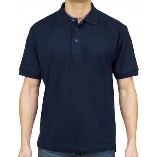 Access Men's Short Sleeve Classic Uniform Pique Polo Shirt