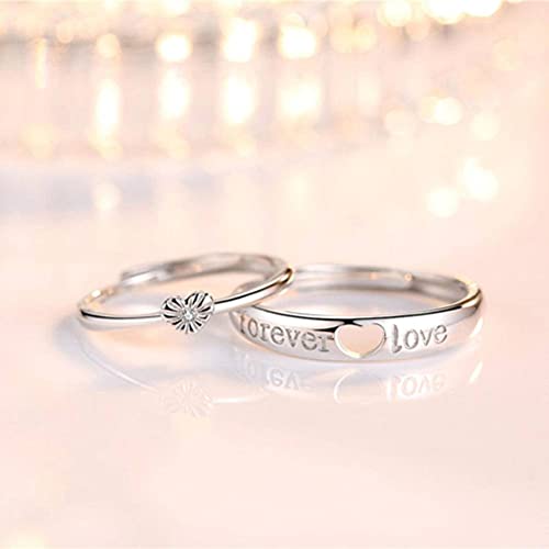 Bague ajustable argent résout le problème de taille pour couple