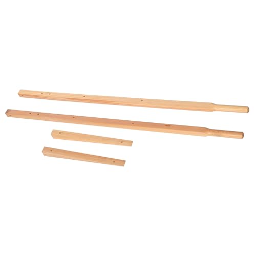 uyoyous 1 Pairs Replacement Wheelbarrow Handles 59.05\" Wood Wheel Barrow Handles Kit with 2 Wheelbarrow Wedge Heavy Duty Wheelbarrow Parts for Wheelbarrows, Easy to Install