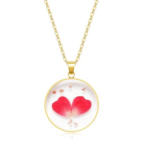 KBFORU Birth Flower Necklaces For Women Carnation January