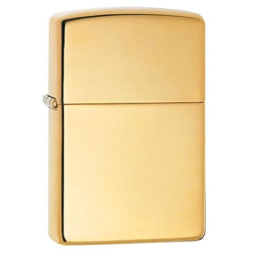 ZIPPO(ジッポー) ライター 無地 レギュラー 254B ブラスポリッシュ 正規輸入品