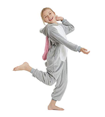 Abenca Easter Bunny Onesie Kids Rabbit Pajamas Girls Unisex Cartoon One Piece Animal Halloween Christmas Cosplay Costume.bunny.140 #TOP4