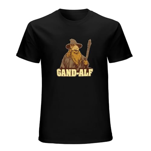 Camiseta divertida de Gand-Alf para hombre, de The Lord The Rings Gandalf Parody, camiseta de manga corta, color negro, Negro, M