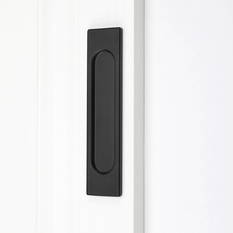 Manetas para puertas Manija de puerta corredera con cinta de doble cara, tiradores de armario for puerta de cocina, aleación de aluminio(04)