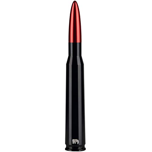 Image of ONE250 Bullet Style Antenna, Compatible with Harley Davidson Motorcycles All Models (1998-2024) - Will fit Any Harley Davidson Street Glide, Road Glide, Road King or Electra Glide (Red)