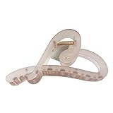 Love glossy grab clip fashionable half tie hair commuting temperament versatile (TCB-1209-Matte Light Coffee)