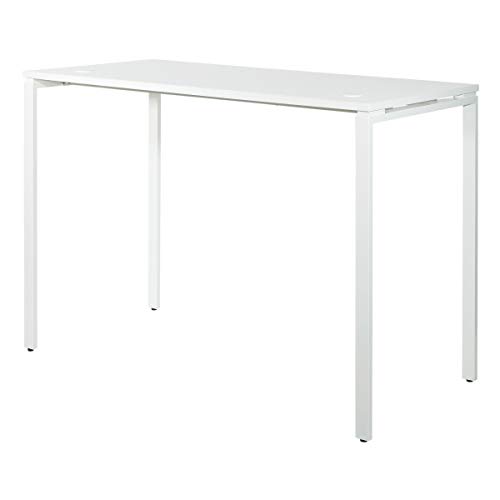 Image of OSP Home Furnishings Prado Home Office Writing Desk, 60 Inches Wide x 42 Inches High, White