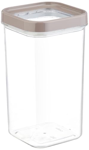 Image of CELLO Airlock Square Pet Storage Jar for Kitchen 2500 ml Walnut Brown | Freezer & Fridge Safe Airtight Stackable Pet Kitchen Storage Box Jar Container Set for Beans Whole Grains Spices Dry Fruits
