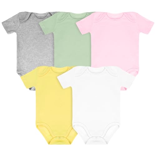 Vicloon 5er Pack Baby Body Kurzarm, Unisex Baby Set Kurzarm Bodys...