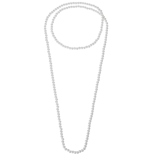 Long Pearl Necklaces For Women Faux Long Pearl Necklaces Vintage Elegant Pearls Beaded Pearls Necklace 1920s Gatsby Costume Jewelry For Women Flapper Party Halloween Jewelry Mother's Day Gift
