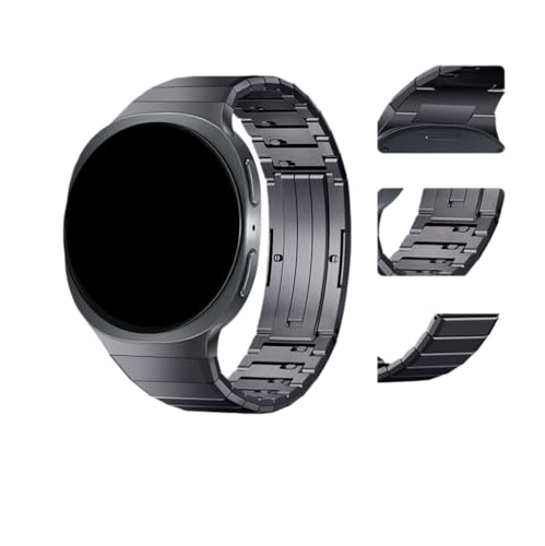 [PLYYQZM] �`�^���X�g���b�v�A�ɍ��� Sam su ng Watch 8 40MM 44MM ���^���o���h,�ɍ��� Galaxy Watch 8Classic 46mm �����p �u���X���b�g�ɓK��(Black,For Galaxy 8 40mm)