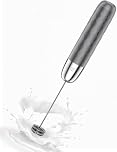 Maestri House Montalatte ricaricabile, portatile, elettrico, in acciaio inox, impermeabile, staccabile, frusta per bevande, mini frullatore per matcha, latte, cappuccino, LunaFro Mini