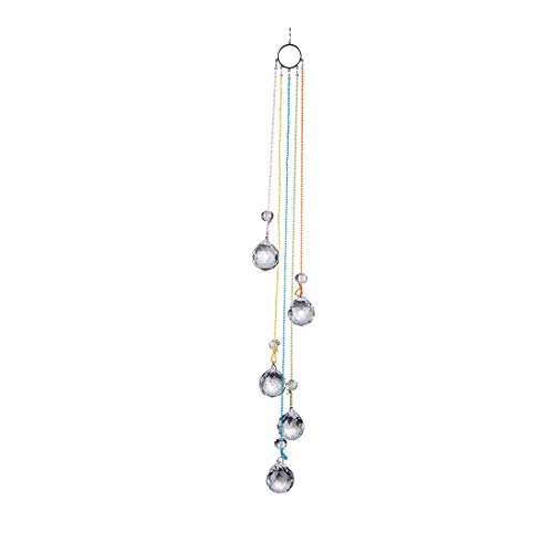 Captador de sol de cristais para pendurar WEISIPU – Ornamento de cristal arco-íris bola de cristal P