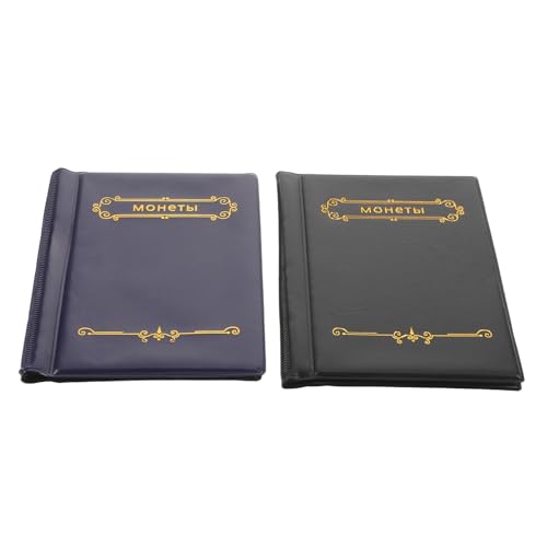 2 Libros de Monedas para Coleccionistas de Álbum de Almacenamiento