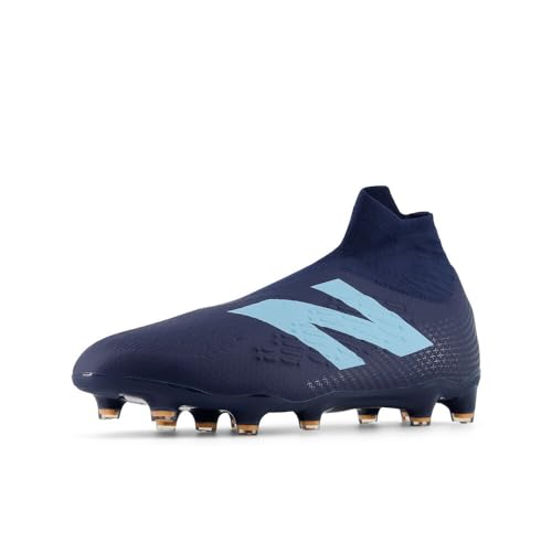 New Balance Unisex Tekela Magia FG V4+ Soccer Shoe, Nb Navy/Team Sky Blue/Hot Mango, 13 US Men