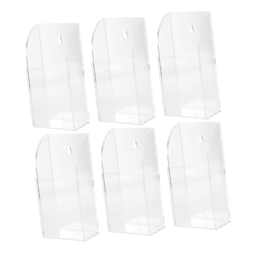 Support mural télécommande acrylique SHINEOFI, lot de 6 rangements sans perçage - 2