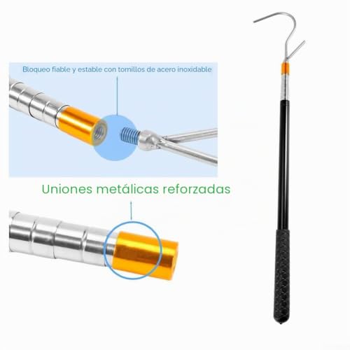 Miniatura 6 de Barra Telescópica De Apertura De Ventana, Barra Ajustable, Herramienta De Apertura De Tragaluz De 21.4-64 Pulgadas Con Gancho Para Ventanas De Techo De Toldo Rv