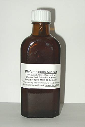 Asvet 100ml Kiefernnadeln Auszug, Kiefernadel Tee, Prepper Tinktur, Vollspektrum Auszug, Premium-Qualität mit hervorragender Bioverfügbarkeit Cover