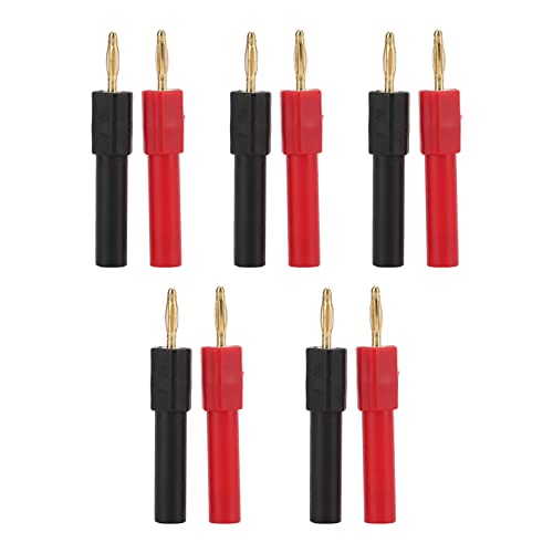 Adaptador Banana Plug 2mm Macho a 4mm Hembra, 5 Pares miniatura 1