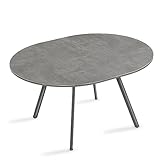 esstisch rund massivholz AUSZIEHBAR: Der runde THORAN Tisch ist variabel von 120 cm bis 150 cm ausziehbar und bietet Platz für 4-6 Personen mit einer Breite von 120 cm. Ob eine Familienparty oder ein Dinner mit Freunden, an dem Tisch findet jeder seinen Platz.