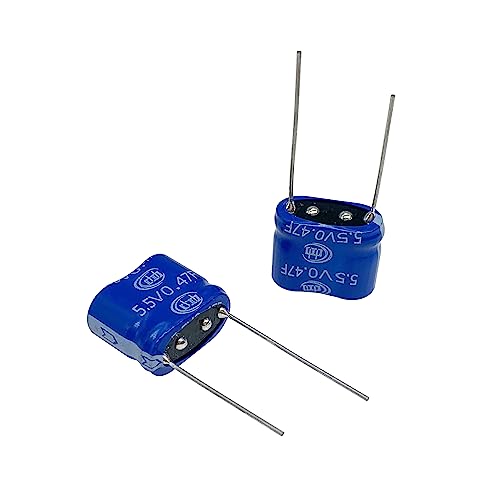 Cermant 2 pcs 8.5X17X14mm(0.33x0.67x0.55in) Super Capacitor 5.5V 0.47F Super Farad Capacitance Winding Type Energy Storage for On Board Backup Energy Storage Combination Vehicle Recorder