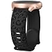Towsnails Leopard Engraved Strap Compatible with Samsung Galaxy Watch 7/FE/6/5/4 40mm 44mm/Watch 5 Pro 45mm/Galaxy Watch 4 Classic 42mm 46mm for Men and Women, Soft Silicone Sport Straps - Black