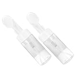Espumante con cepillo transparente: ligero y portátil, diseño práctico, fácil de presionar, agarre prolongado sin cansarse, incluye cepillo