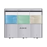 AIKE Dispensador de Jabón de Ducha para Baño, 3 x 320ml Dispensador Automático de Jabón Montado en la Pared, Sin Perforaciones, Adecuado para Gel de Ducha Líquido, Champú y Acondicionador
