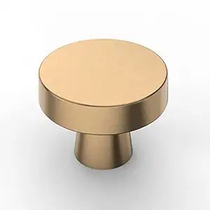 Amerdeco 20 Pack Champagne Bronze Cabinet Knobs 1-1/4 Inch(32mm) Single Hole Cabinet Handles Dresser Knobs Drawer Knobs and Pulls for Bathroom Cabinets K0010