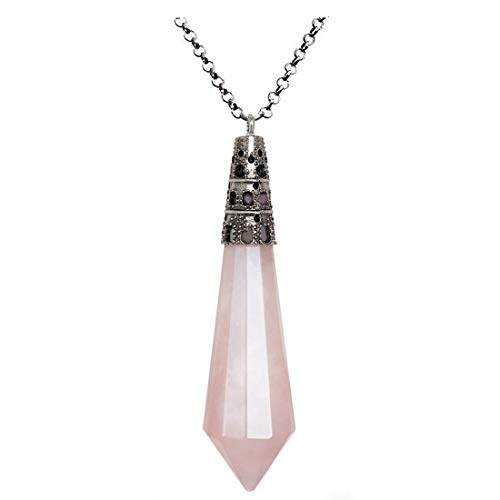 ULGAI Nature Crystal Gemstone Necklace, Collar Colgante clásico de curación para Mujeres Hombres con múltiples Opciones