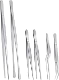 VERALY.MX | Juego 6 Pinzas Cocinapinzas Largas de Cocina Profesional con Puntas Redondas y Curvadas Para Pinzas de Cocina para Cocinar Hornear Diseño...
