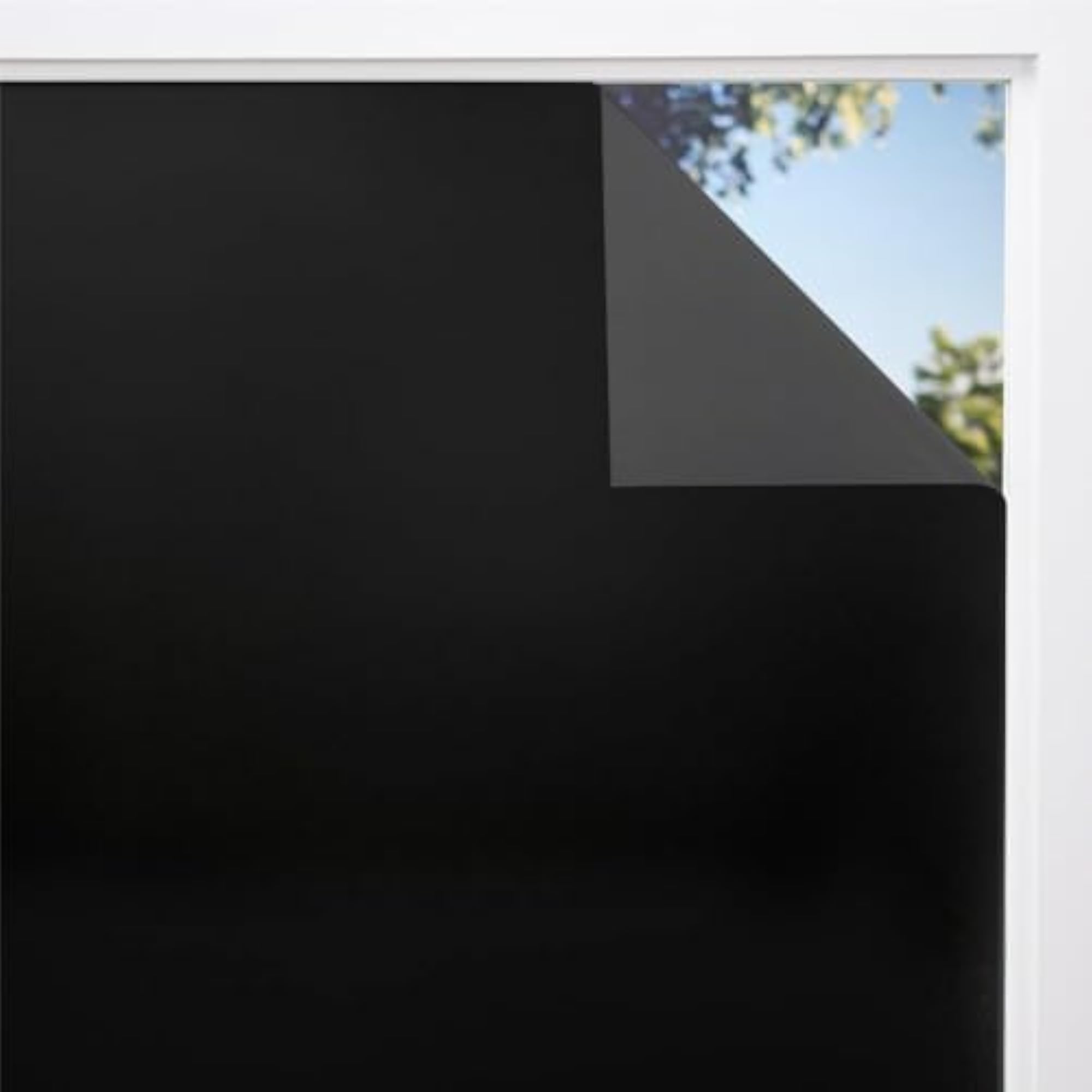 Blackout Window Privacy Glass Sheet, UV/Sun Blocking