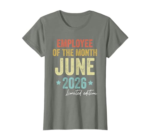 Employee of the Month June 2026 Vintage T-Shirt, Women, Olive Heather, Medium