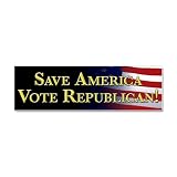 CafePress Save America Vote Republican Car Magnet 10 X 3 10" x 3", Bumper Magnet