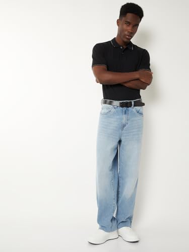 Image of Max Men's Polycotton Half Sleeves Regular Fit Solid Polo T-Shirt