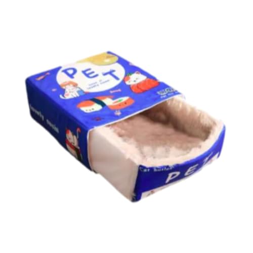 Fonowx 猫の巣 ペットテント おやつボックス 洗える コンパクト 取り外し可能 猫テント 子猫 オールシーズン暖かいハウス 小型犬・中型犬, M