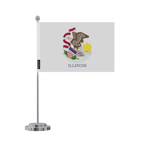 Drapeau Illinois bureau polyester pour décoration réunion américaine