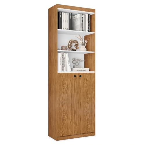 Estante Livreiro Gold Luxo Nature/Branco