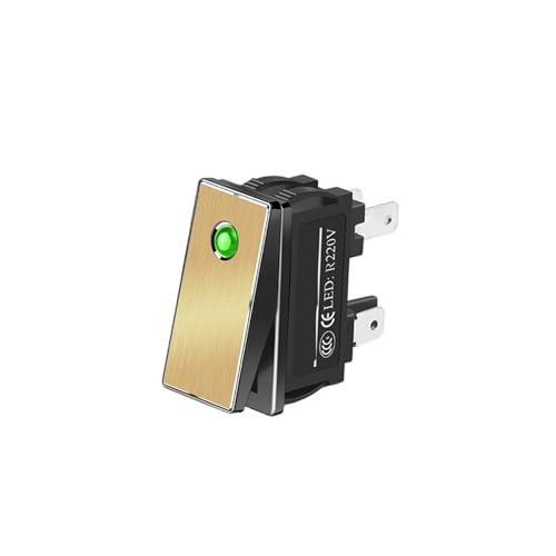 Interrupteur à bascule KCD3 16A 4 broches avec voyant vert 12V 24V pour tableau de bord