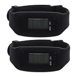 FESTFENDS 2pcs Silicone Smart Pedometer Watch with Step Counting and Calorie Counter for Workouts and Everyday Use, Waterproof Fitness Wristband with Sleek Design