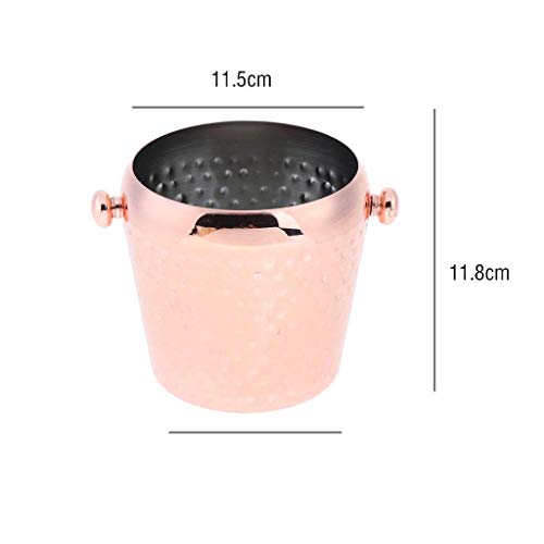 Cubo de hielo de doble pared con tapa y pinzas en acero inoxidable blanco 3