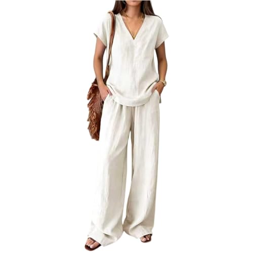 Conjunto de verano 2 piezas mujer ideal para viajes y paseos diarios con pantalón holgado